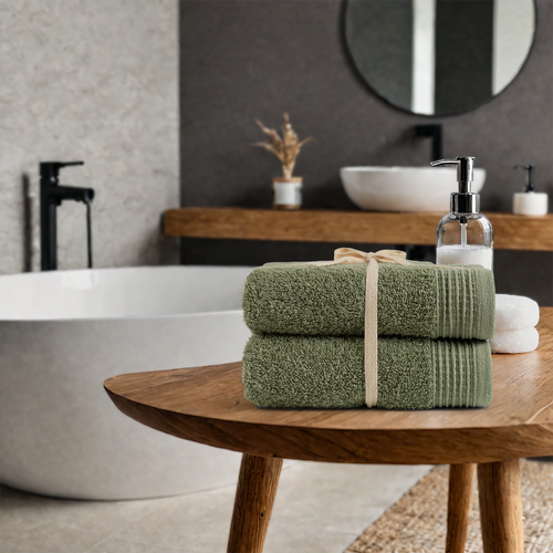 100% Organic Cotton Hand Towels - Gift Ribboned
