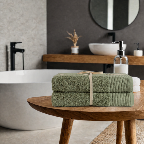 100% Organic Cotton Bath Towels - Gift Ribboned