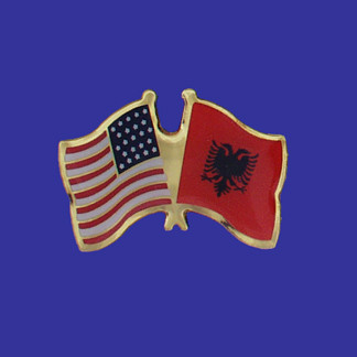 Albania/USA Flag Pin