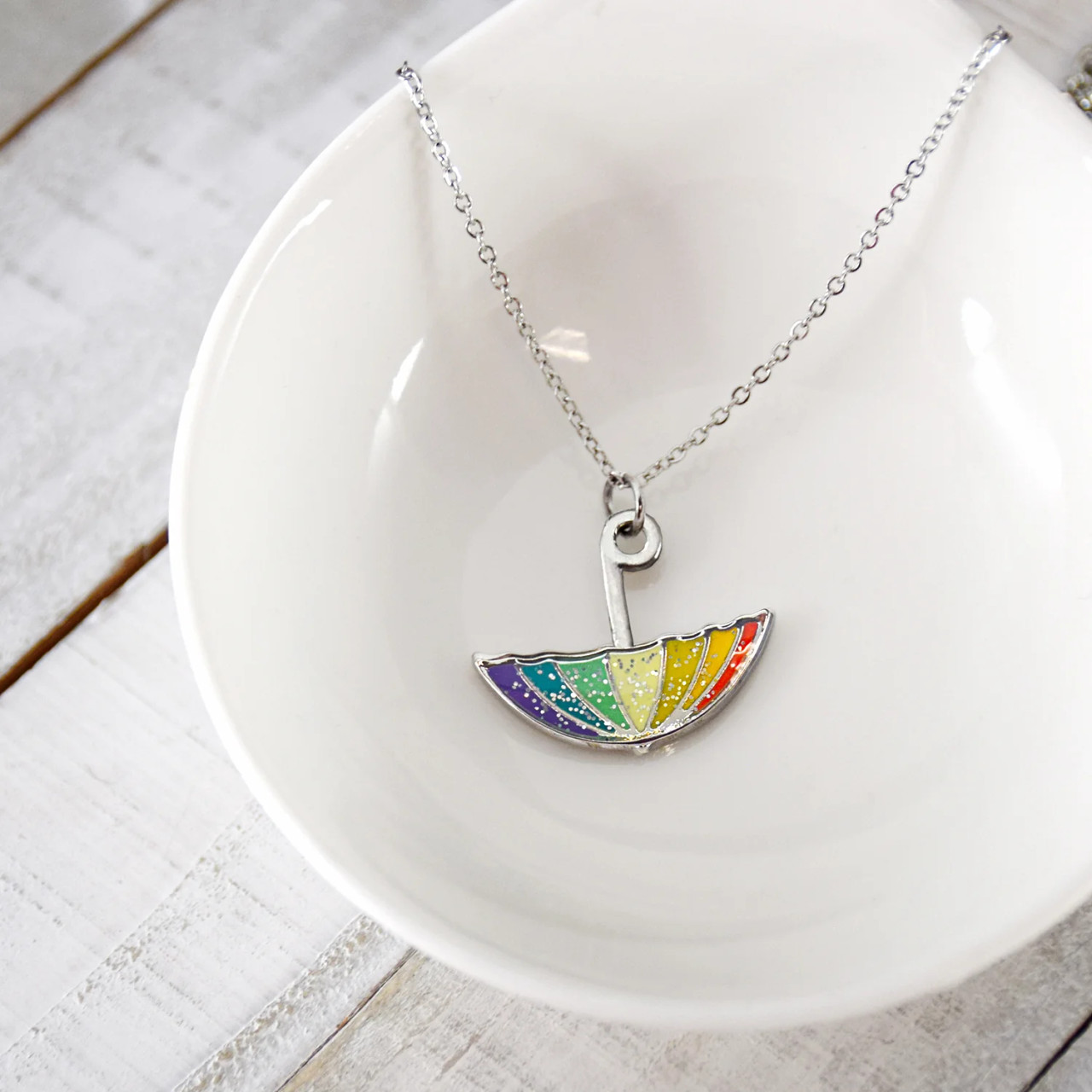 Baptism Rainbow Necklace Bookmark Set
