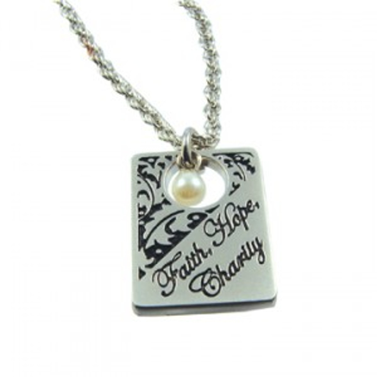 SF or Sterling Silver Faith, Hope & Charity Pendant