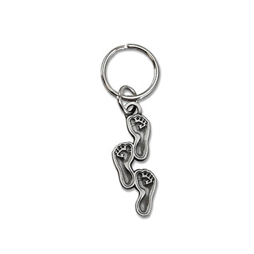 Footprints Zipper Pull