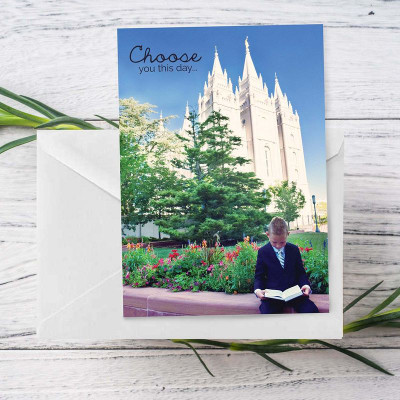 Choose You This Day Baptism Card