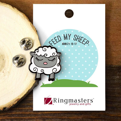 Feed My Sheep Enamel Pin