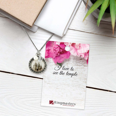 Salt Lake Temple Cameo Necklace