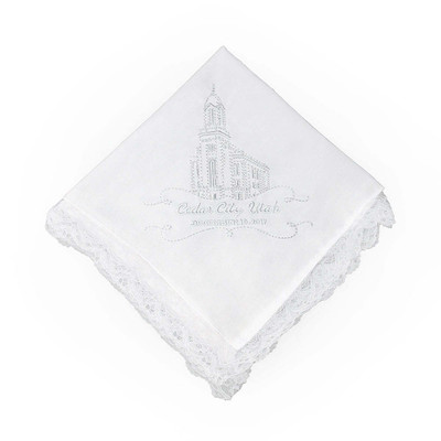 Ringmasters Cedar City Utah Temple Lace Hanky