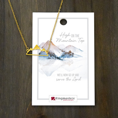 High on the Mountain Top Gold Necklace by Ringmasters