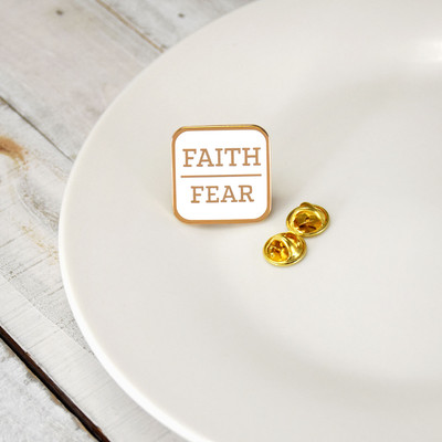 Faith over Fear Enamel Pin