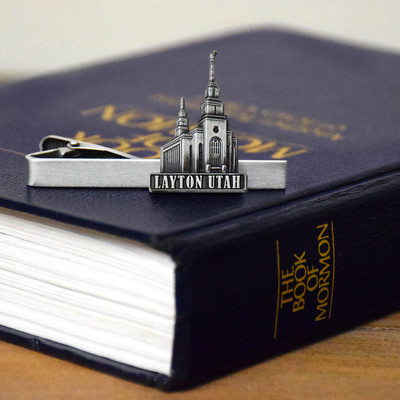 Layton Utah Temple 3/4" Antique Silver Clip