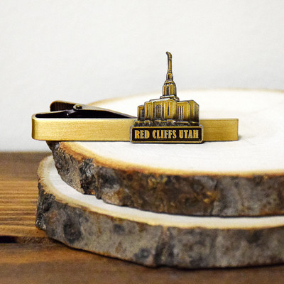 Red Cliffs Utah Temple 3/4" Antique Gold Clip
