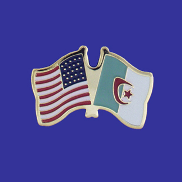 Algeria/USA Flag Pin
