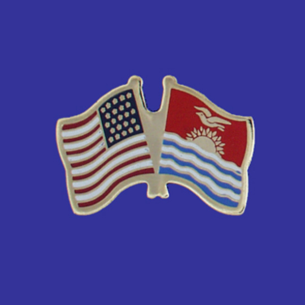 Kiribati/USA Flag Pin