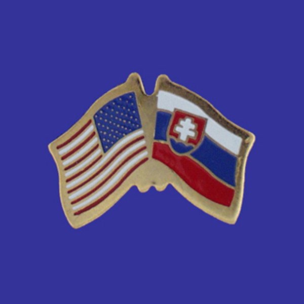 Slovakia/USA Flag Pin