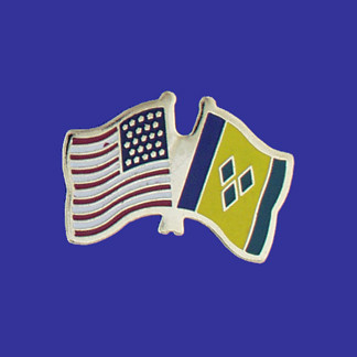 St. Vincent&the Grenadines/USA Flag Pin