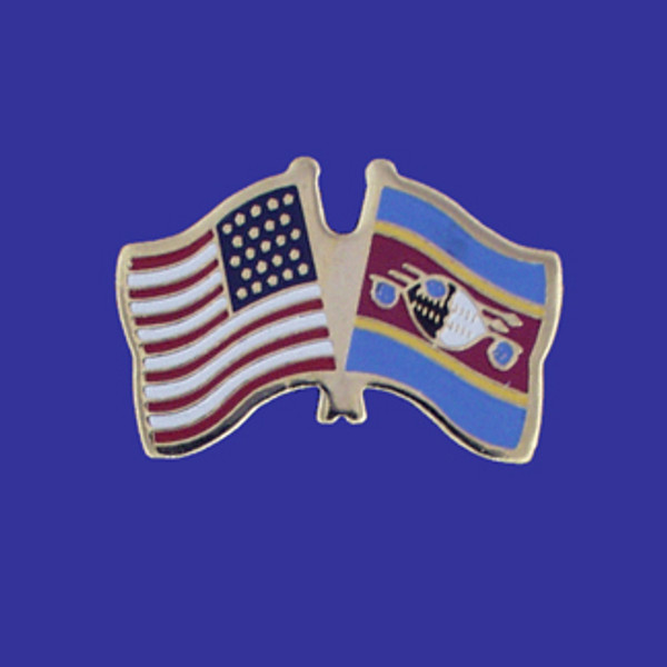 Swaziland/USA Flag Pin