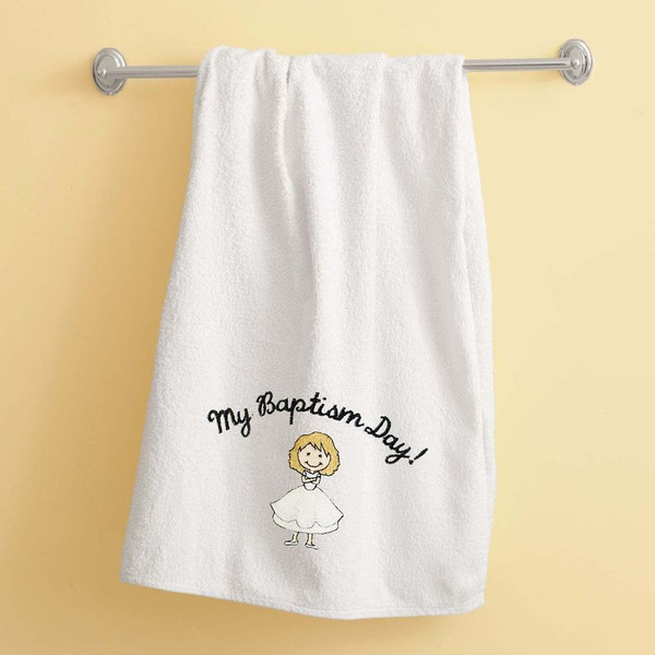 My Baptism Day Girl Towel