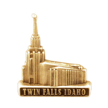 Twin Falls Idaho Temple Pin Gold