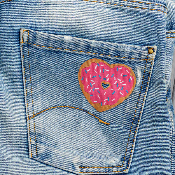 Donut - Iron On Patch - All You Need is Love and Donuts