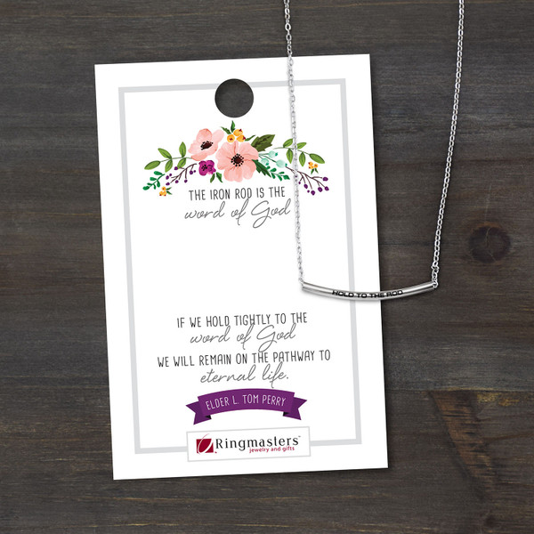 Hold to the Rod Dainty Silver Bar Necklace