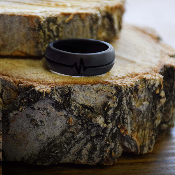 Fearless heart beat Silicone Ring