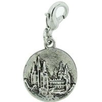 Salt Lake Temple Charm - Antique Silver Round