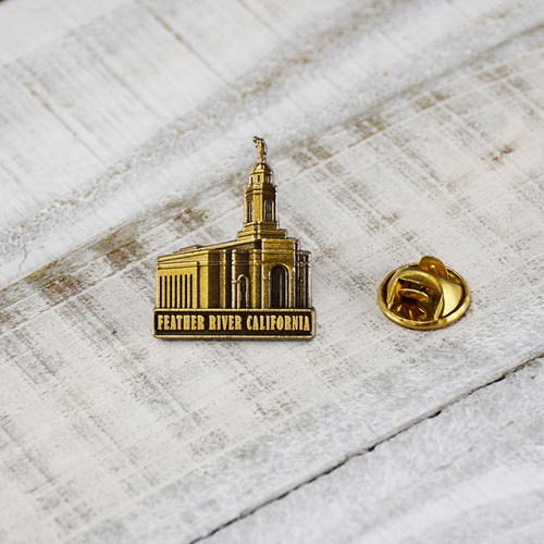 Feather River California Antique Gold Temple Tie Pin - BuyLDSproducts com