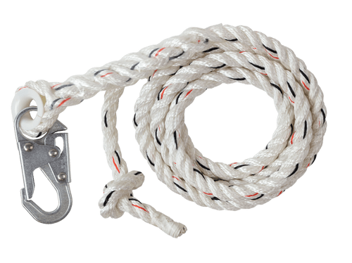 Vertical Lifeline Assembly W/Snap Hook - 25'