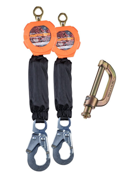 Dual 6' Pygmy Hog SRLs with Connector Kit (Steel Snap Hook)