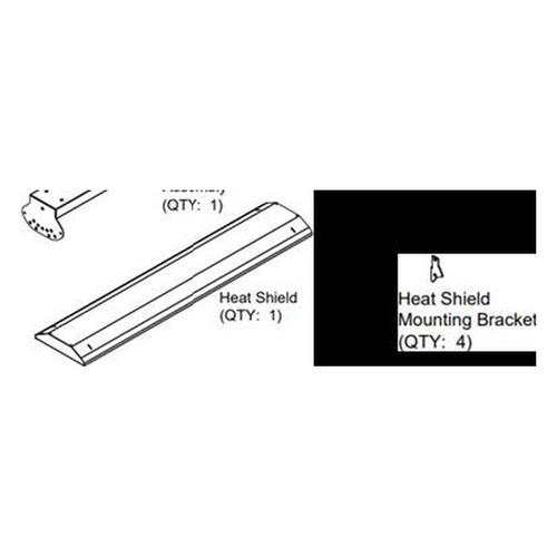 HS044 low clearance kit for Habanero M40 M50, heat shield and brackets schematic