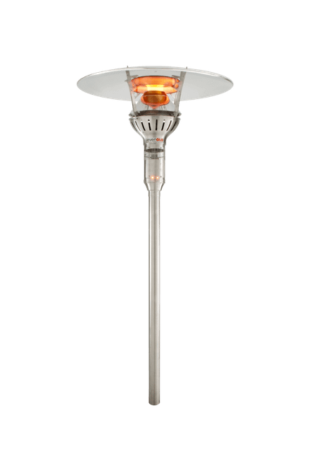 evenGlo GA301U GA301T fixed floor mount natural gas patio heater, stainless steel