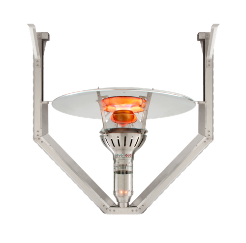 evenGlo GA301H hanging mushroom natural gas patio heater, stainless steel