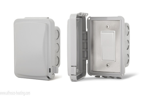 SINGLE ON/OFF SWITCH FLUSH MOUNT & GANG BOX 20 AMP PER POLE