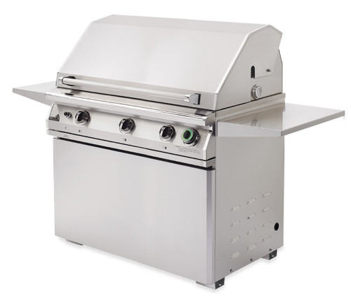 PGS Pacifica  S36TNG grill head shown with Permanent Pedestal Grill Mount, S36NPED