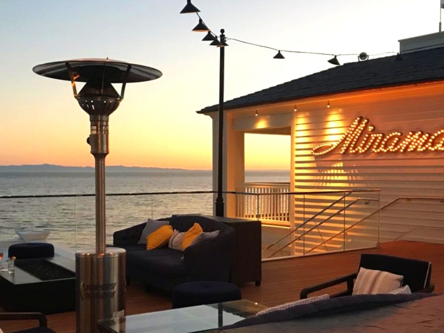 evenGLO Patio Heater in Beautiful Outdoor Setting