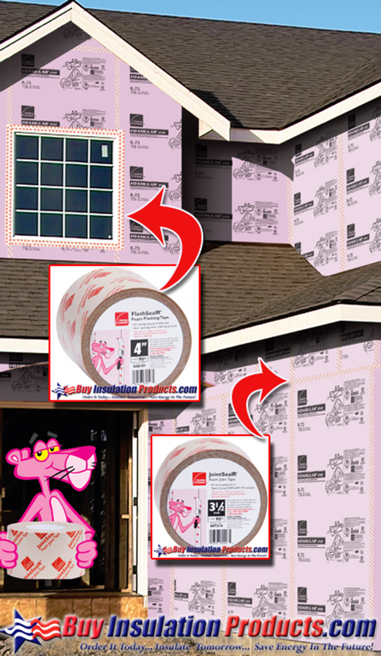 Owens Corning® 749199 HomeSealR™ Foam Joint Tape 3 x 180