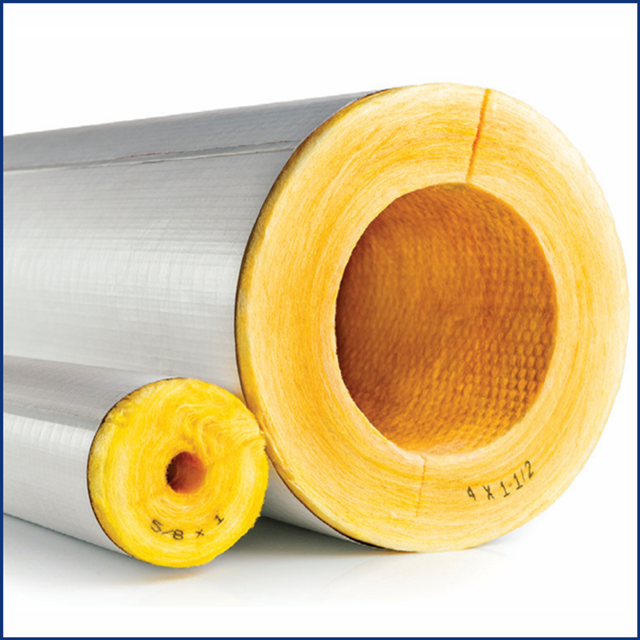 Fiberglass Pipe Insulation Covering for Hot & Cold Service Pipes