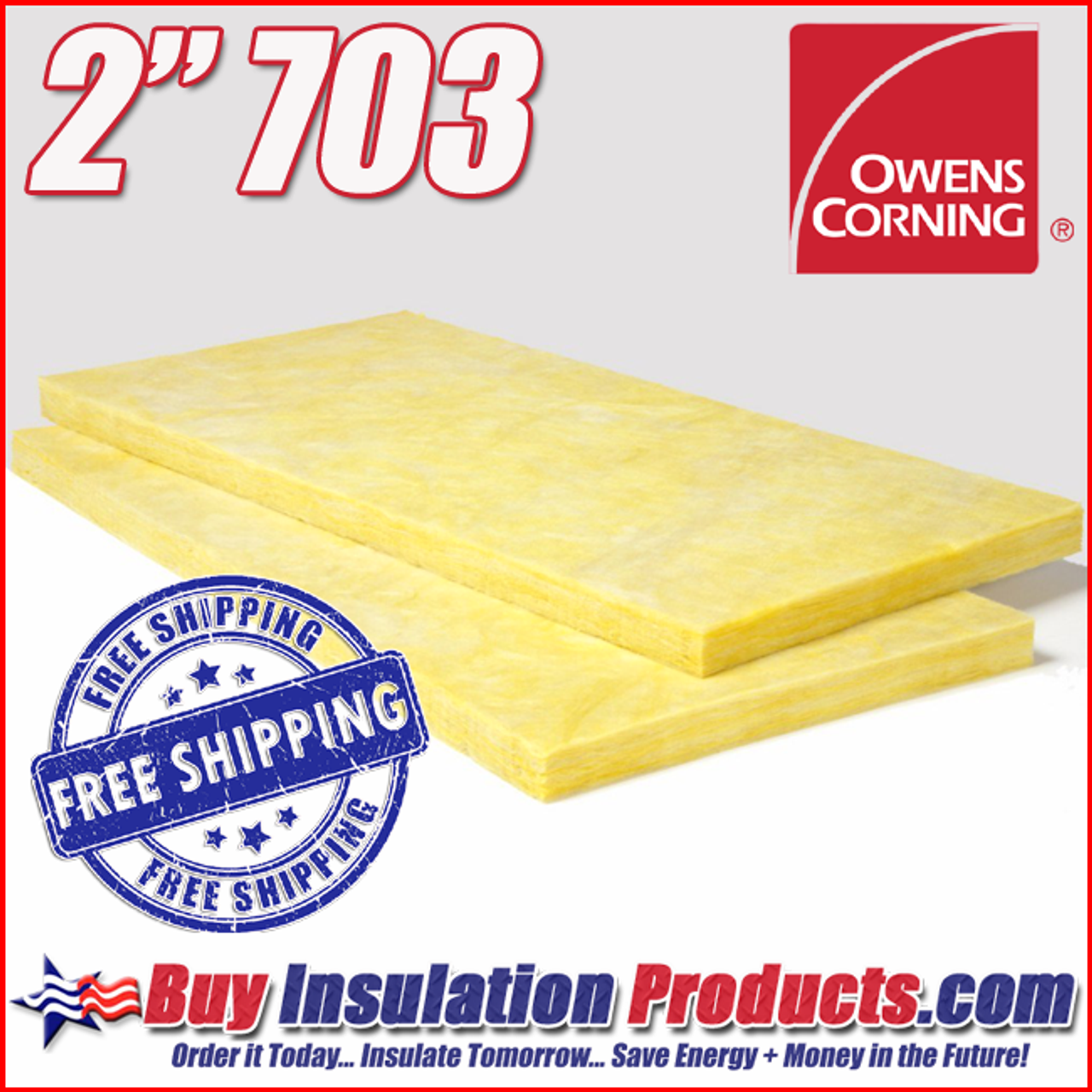 Acoustic Insulation Owens Corning 703 2 inch Pack of 6