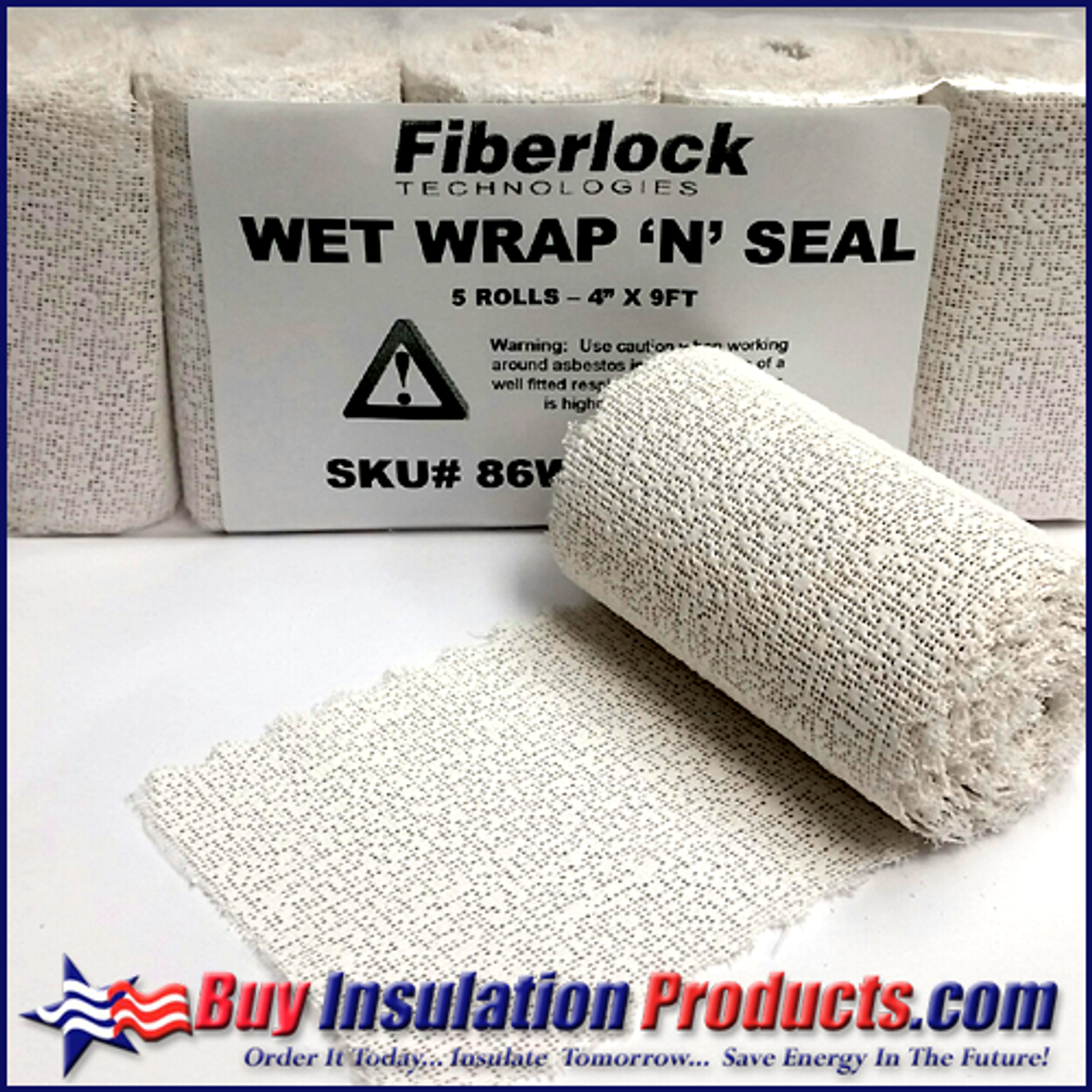 More Asbestos Wrap on Fiberglass Pipe Insulation, Fiberglas…
