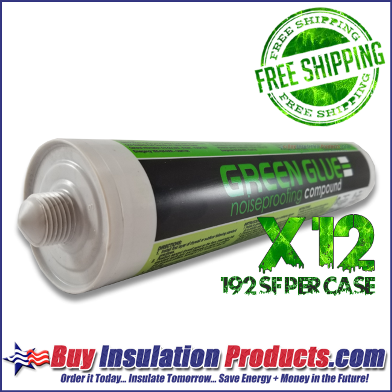 Green Glue Acoustical Caulk Sealant - 12 Tube Case - 28 Oz