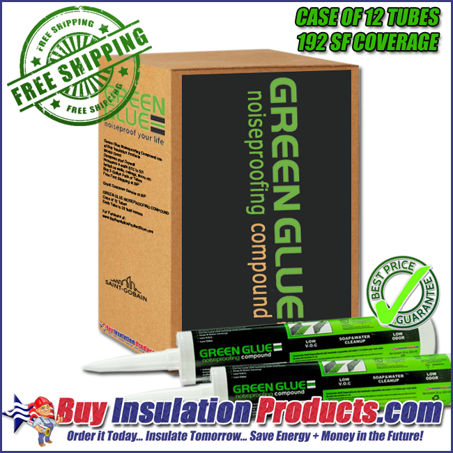 12 Green Glue Tubes - Noiseproofing Compound & Sealant