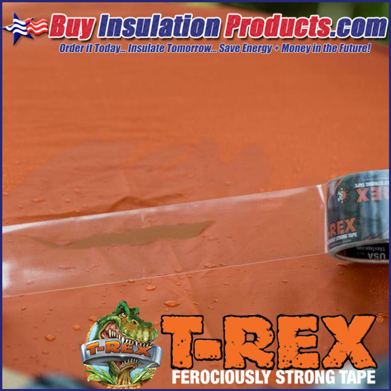 T-Rex Clear Repair Tape – Waterproof, UV Resistant Seal…