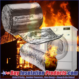 Laundry dryer vents are one of the largest causes of residential home fires.   The clogged dryer vent is lined with flammable fibers and if not properly insulated with Unifrax Fyrewrap DPS, the fire can easily spread through the thin metal/plastic duct.