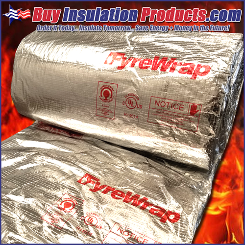 Unifrax Fyrewrap .5 Plenum Wrap wrapped around a PVC Pipe which would be fire rated if installed inside an air plenum