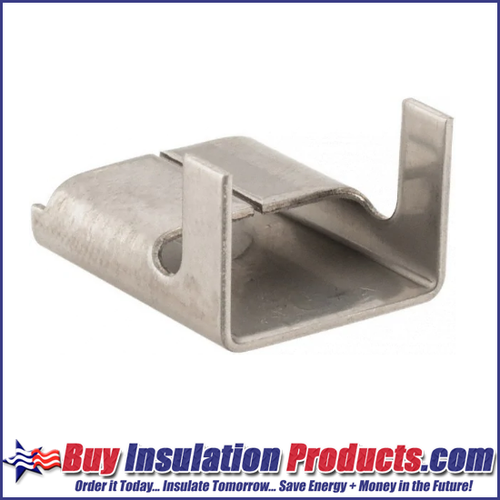 Aluminum Seal Clips for 1/2" wide banding allow you to make fab-straps for your metal jacketing and elbow fitting cover applications.