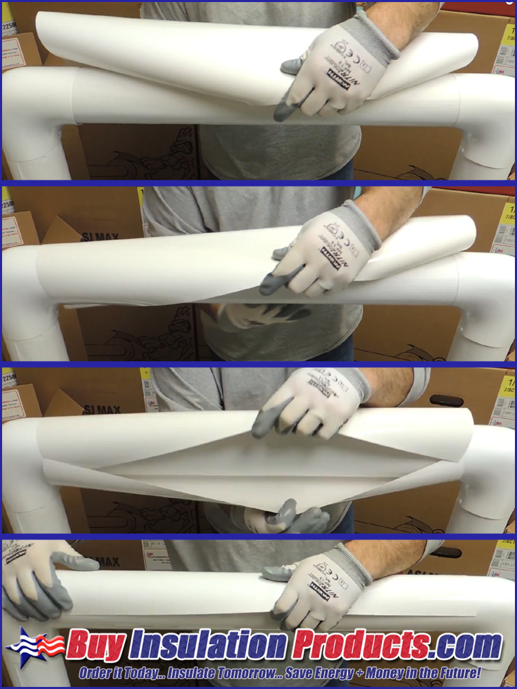 3' PVC Pipe Insulation Jacket PVC Cut & Curl Jacketing