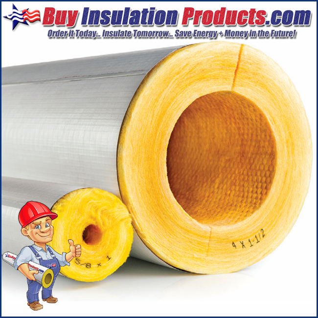 Fiberglass Pipe Insulation for Steam, Hot & Cold Water Pipes ASJ SSL