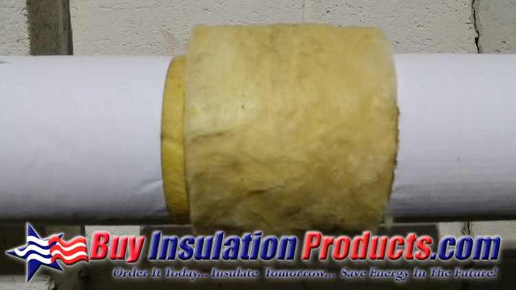 Carving out Fiberglass Pipe Insulation at Pipe Union 
