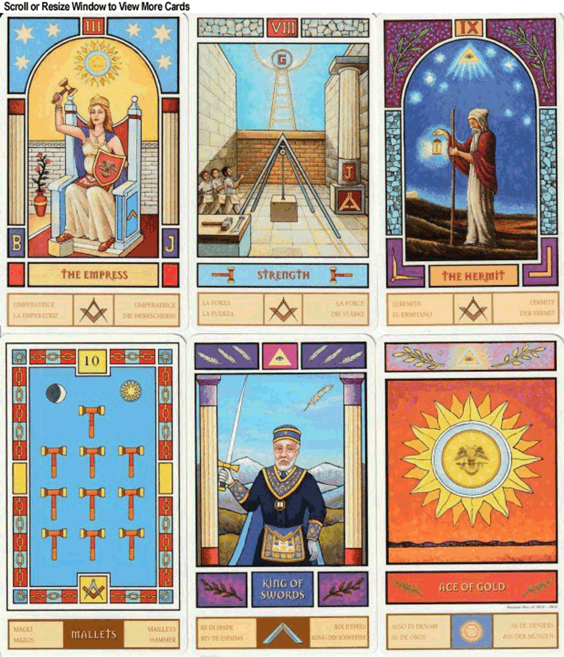 Masonic Tarot Postage Stamps Highly Detailed · Creative Fabrica