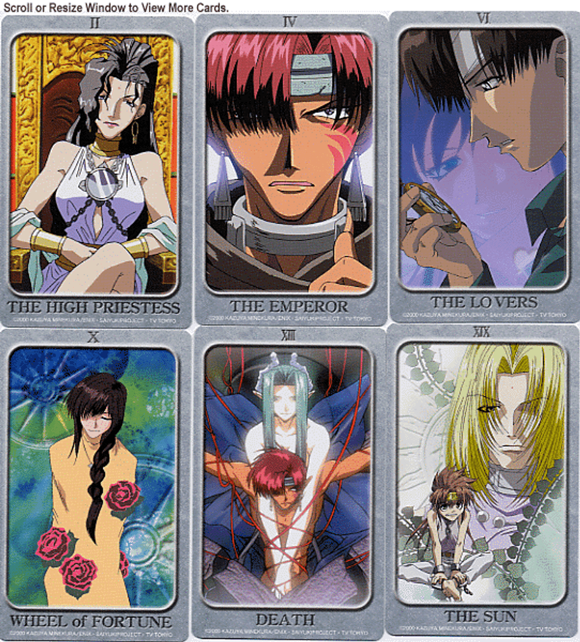 Saiyuki Tarot Cards The Tarot Garden