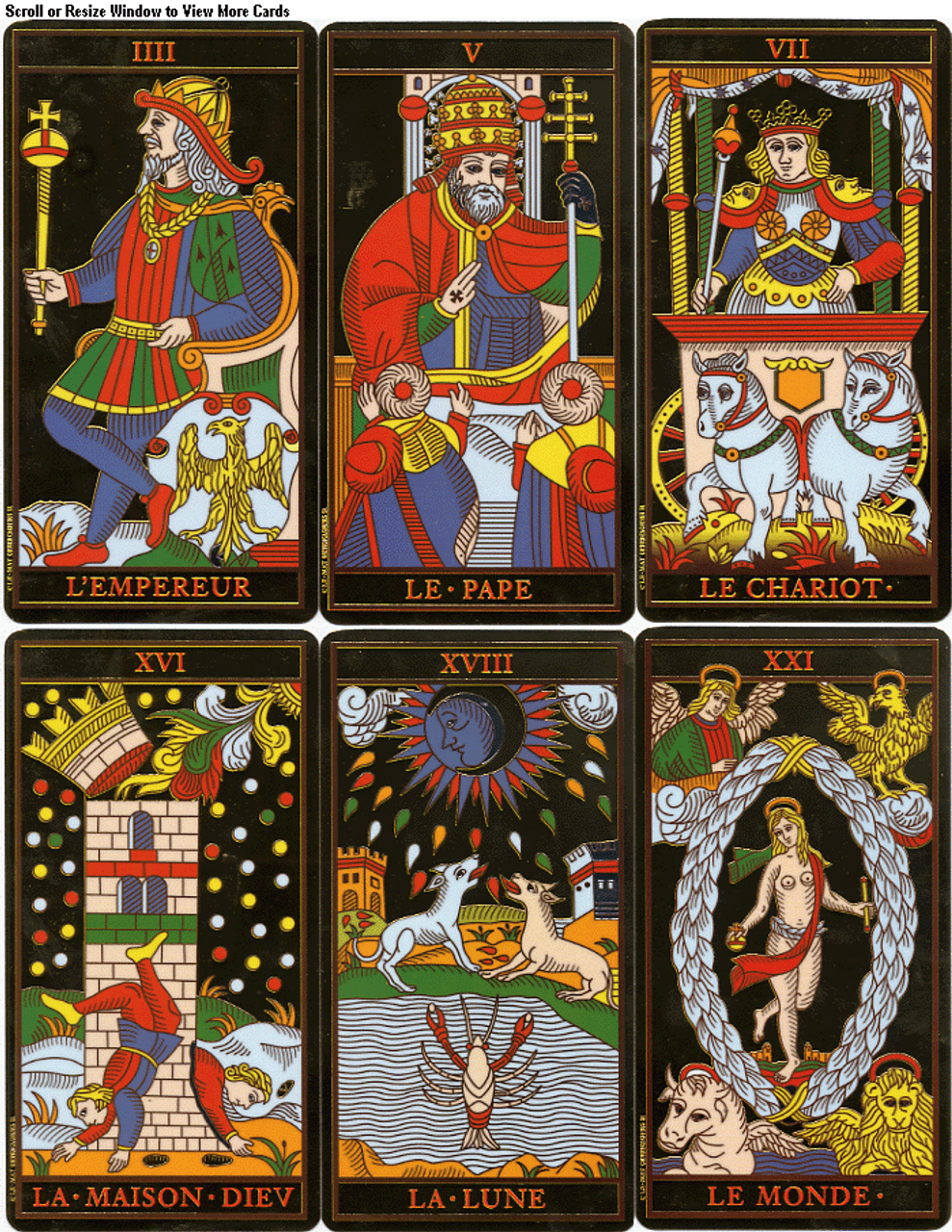 TAROT DE MARSELLA - cubierta. Los 22 principales atout o Picture Cards del  Tarot. Diseño de Marsella de mediados del siglo xix, re-diseñado con  leyendas en inglés Fotografía de stock - Alamy